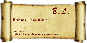 Bakos Leander névjegykártya
