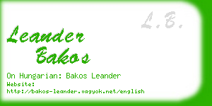 leander bakos business card